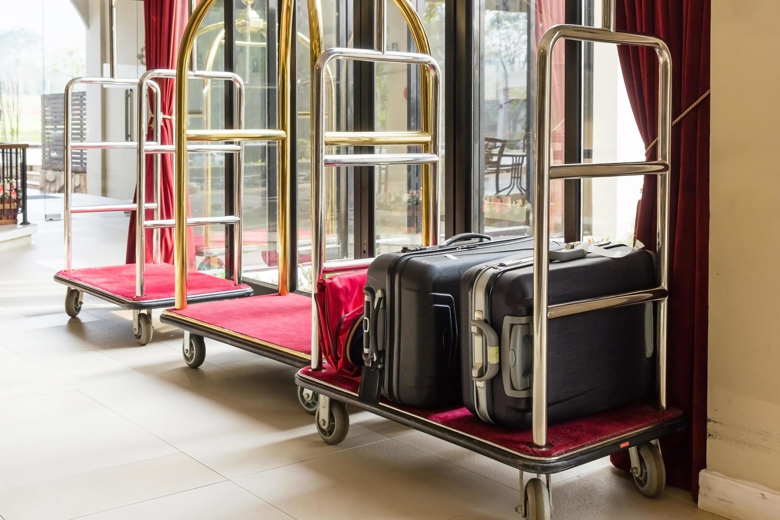 hotel-luggage-trolleys-free-photo
